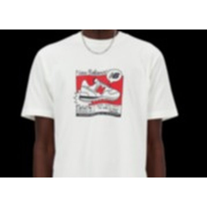 Tricou cu Mânecă Scurtă Bărbați New Balance MT41593 SST Alb