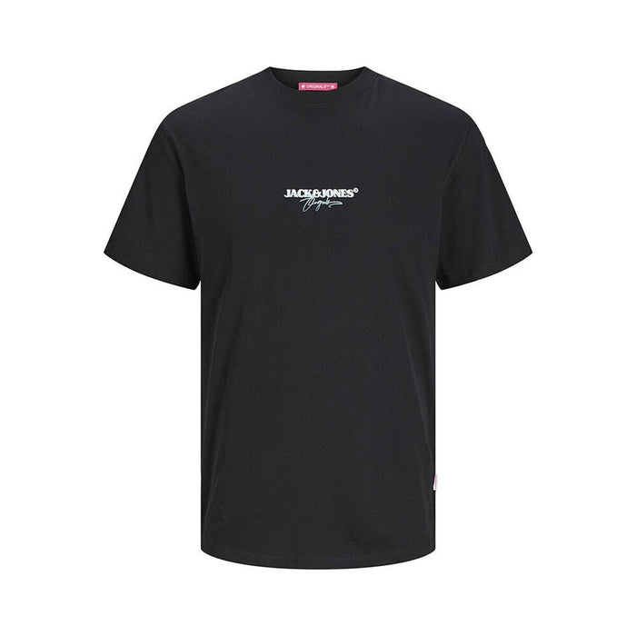 Tricou cu Mânecă Scurtă Bărbați Jack & Jones JORARUBA PUFF BRANDING TEE SS 12255557 Negru