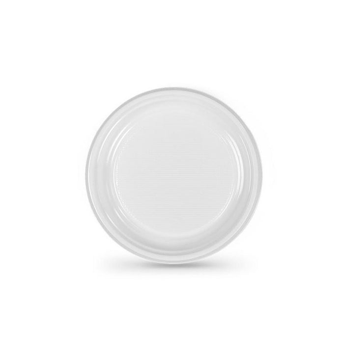 Set de farfurii reutilizabile Algon Alb Plastic 20,5 cm (100 Unități)