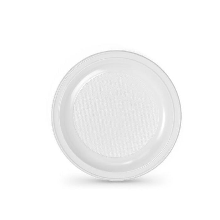 Set de farfurii reutilizabile Algon Alb Plastic 22 cm (100 Unități)