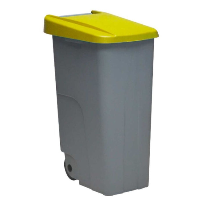 Găleată pentru gunoi, cu roți Denox 85 L Galben 58 x 41 x 76 cm