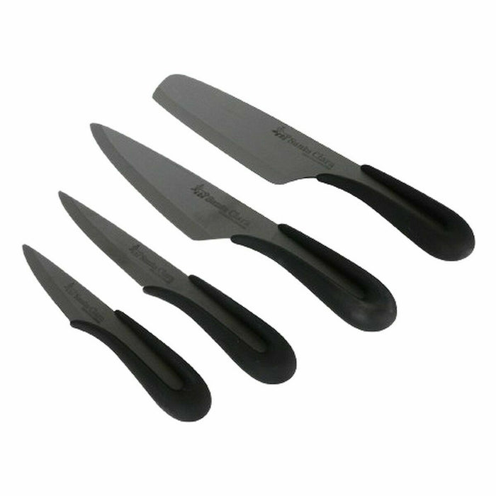 Set de Cuțite Santa Clara Ceramică 4 Piese Negru 17 cm 17 (2 Unități)