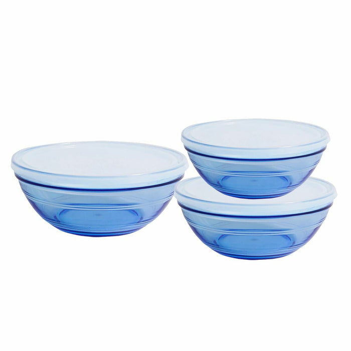 Set de boluri Duralex   Albastru Cu Capac 3 Piese (4 Unități)