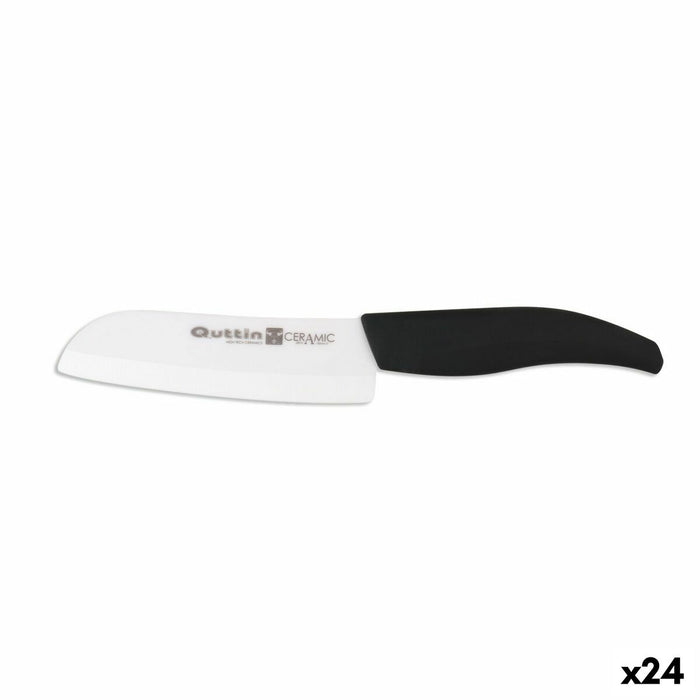 Cuțit Santoku Quttin   Ceramică Negru