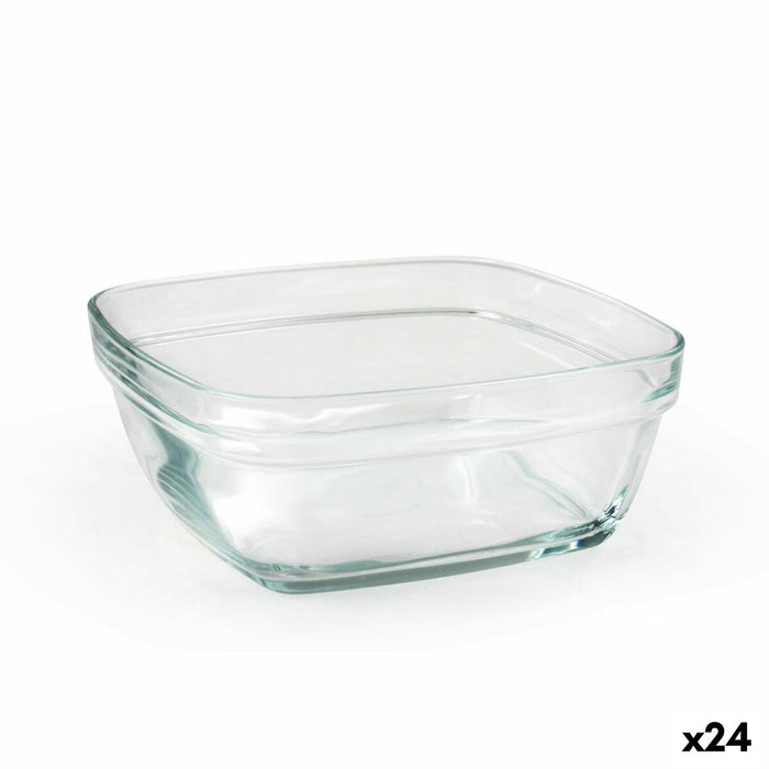 Castron Duralex Lys Stivuibil Pătrat 610 ml 14 x 14 x 6 cm (24 Unități)