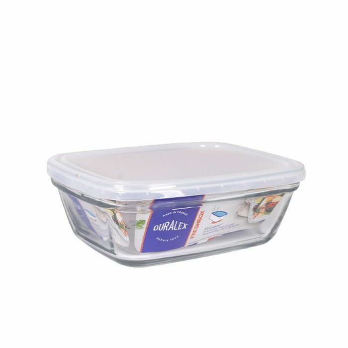 Cutie de prânz dreptunghiulară cu capac Duralex Freshbox 1,1 L Transparent (6 Unități)