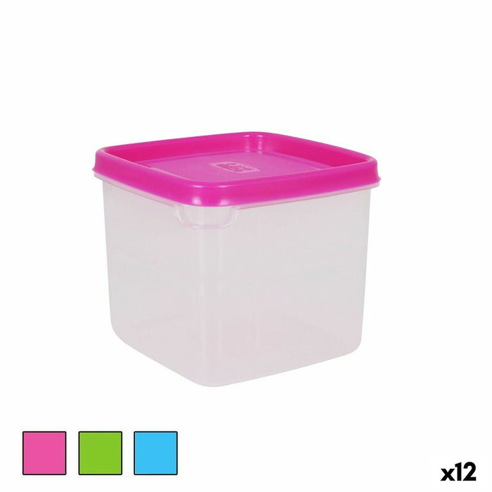 Cutie pătrată pentru prânz cu capac 750 ml Pătrat 12 x 12 x 10 cm (12 Unități)