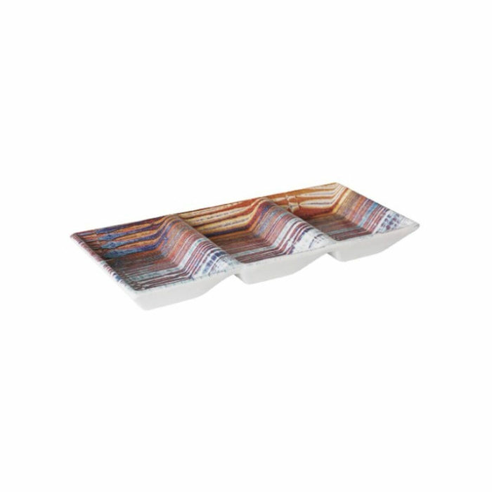Tavă pentru gustari La Mediterránea Boreal 3 Compartimente 25 x 11 x 3 cm (24 Unități)