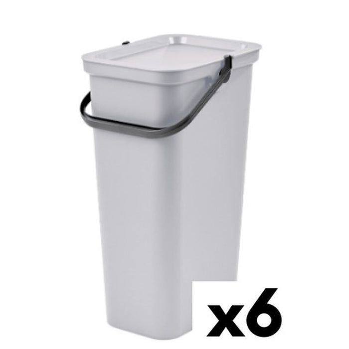 Găleată de gunoi pentru reciclare Tontarelli Moda 24 L Alb (6 Unități)