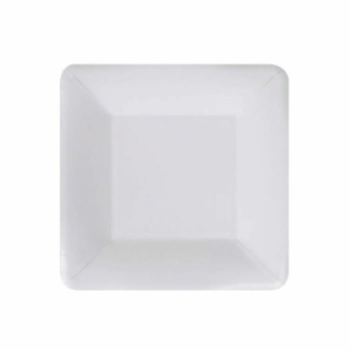 Set de farfurii Algon De unică folosință Alb Carton Pătrat 18 cm (10 Unități)