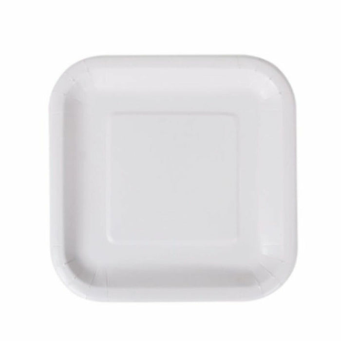 Set de farfurii Algon De unică folosință Alb Carton Pătrat 20 cm (36 Unități)