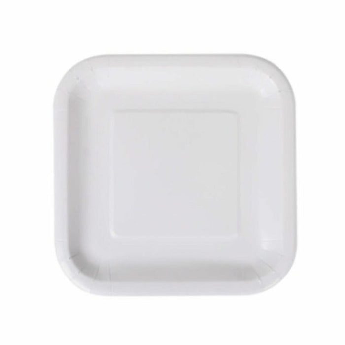 Set de farfurii Algon De unică folosință Alb Carton Pătrat 20 cm (36 Unități)
