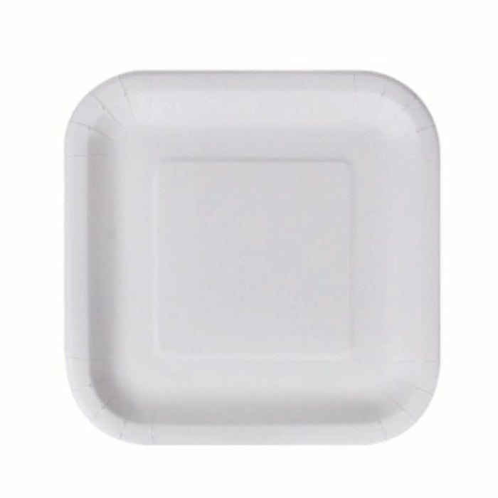Set de farfurii Algon De unică folosință Alb Carton Pătrat 23 cm (24 Unități)