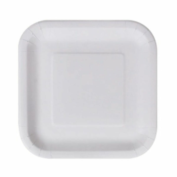Set de farfurii Algon De unică folosință Alb Carton Pătrat 23 cm (10 Unități)
