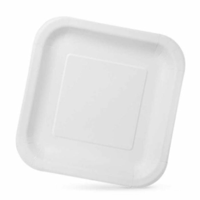 Set de farfurii Algon De unică folosință Alb Carton 23 x 23 x 1,5 cm (10 Unități)