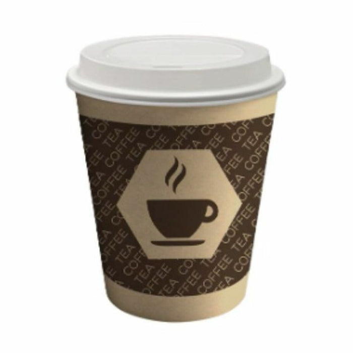 Pahar cu Capac Algon Carton De unică folosință Cafea 36 Unități (10 Piese)