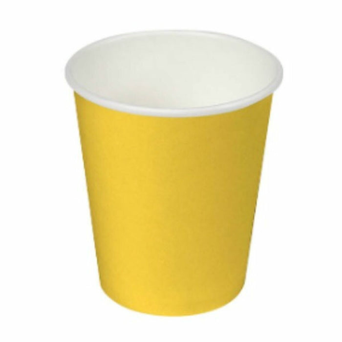 Set de pahare Algon Carton De unică folosință Galben 36 Unități (24 Piese)