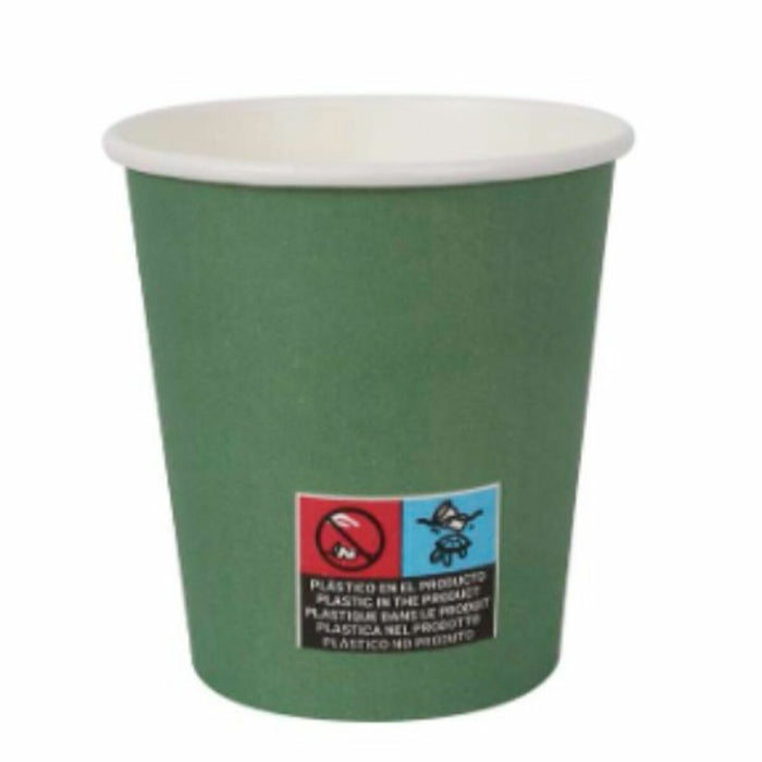 Set de pahare Algon Carton De unică folosință 200 ml Verde 36 Unități (24 Piese)