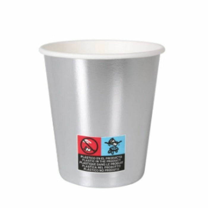 Set de pahare Algon Carton De unică folosință Argintiu 36 Unități 200 ml (10 Piese)