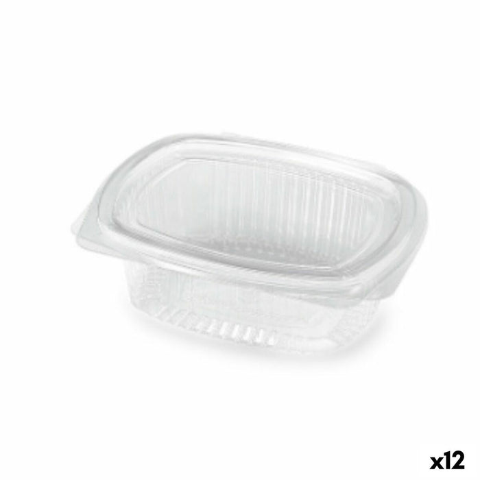 Recipient pentru conservarea alimentelor Algon Reutilizabil 375 ml Transparent Oval 15 x 11 x 5 cm (12 Unități)