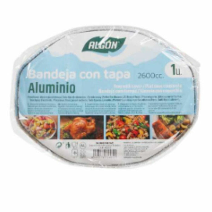 Tavă cu capac Algon Aluminiu Oval 2,6 L 25 x 20 x 9,7 cm (12 Unități)