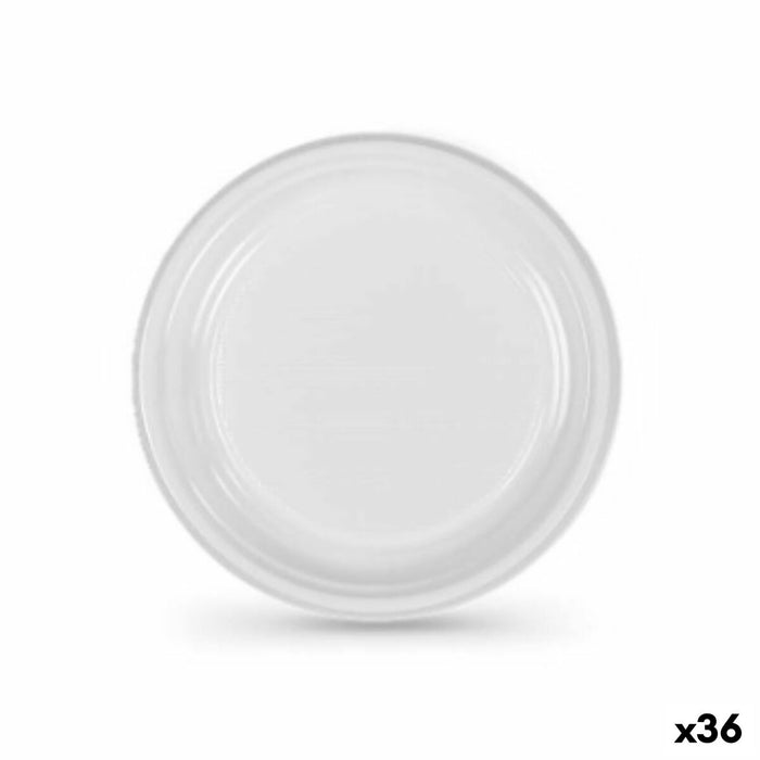 Set de farfurii reutilizabile Algon Alb 20,5 x 20,5 x 2 cm (36 Unități)