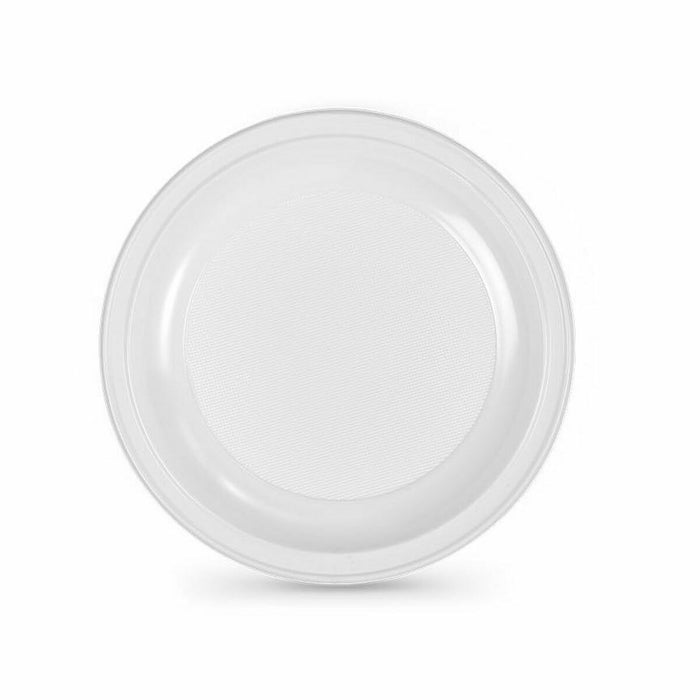 Set de farfurii reutilizabile Algon Alb Plastic 25 x 25 x 1,5 cm (12 Unități)