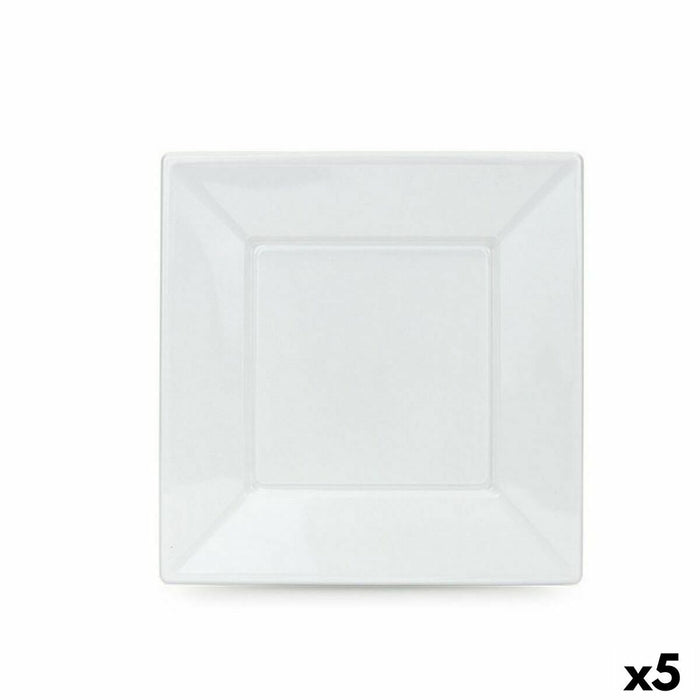 Set de farfurii reutilizabile Algon Alb Plastic 23 x 23 x 1,5 cm (36 Unități)