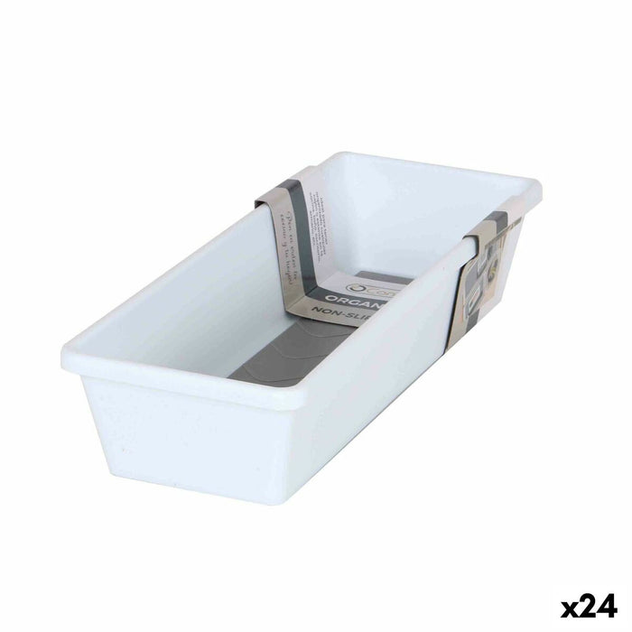 Organizatorul de Sertare Confortime Bază antiderapantă Alb 24,5 x 9,5 x 5 cm (24 Unități)
