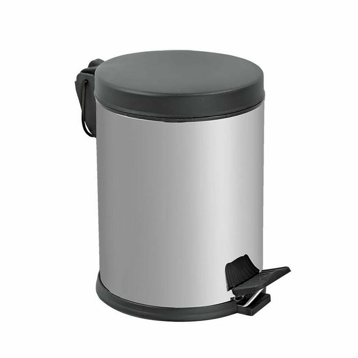 Coș de gunoi pentru hârtie cu pedală Confortime Argintiu Metal Plastic 5 L (6 Unități)