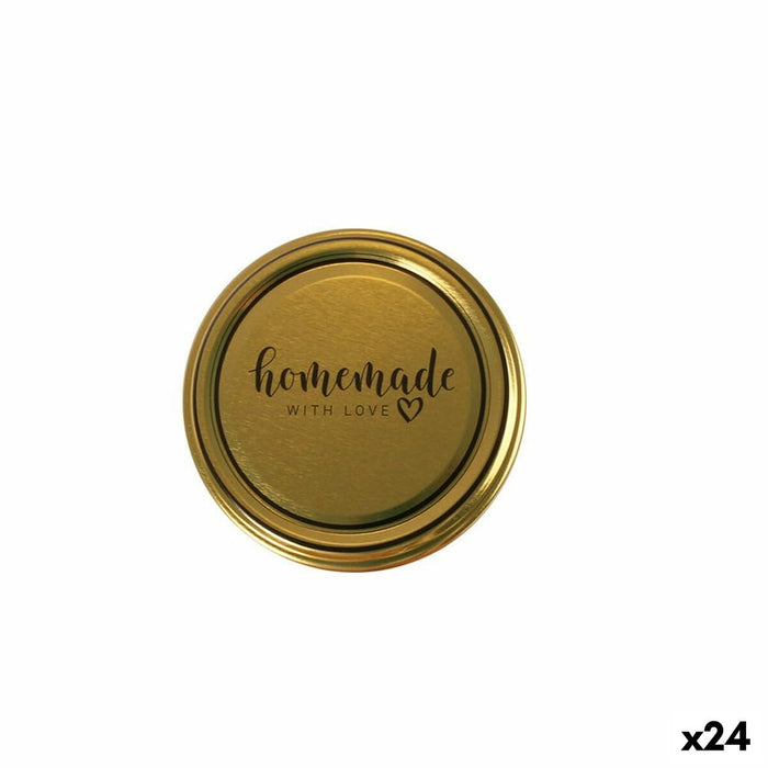 Set de capace Sarkap Homemade Auriu* 6 Piese 6,6 x 0,8 cm (24 Unități)