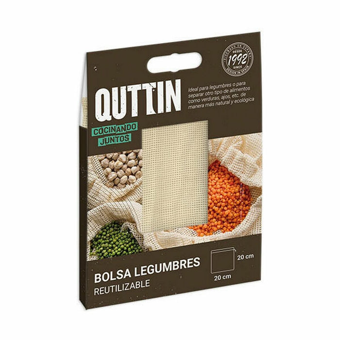 Geantă alimentară reutilizabilă Quttin Legume 20 x 20 cm (48 Unități)