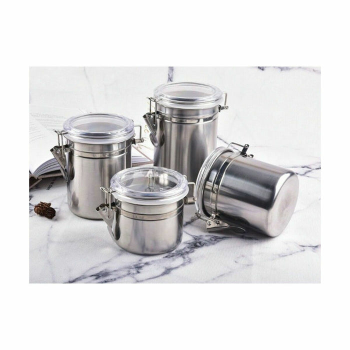 Staniu Quttin Rotundă Ermetic Oțel inoxidabil 10 x 10,5 cm (12 Unități)