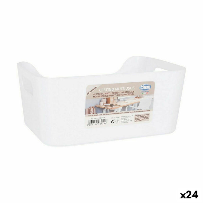 Coș Multifuncțional Confortime Alb 24 x 16,5 x 10 cm (24 Unități)
