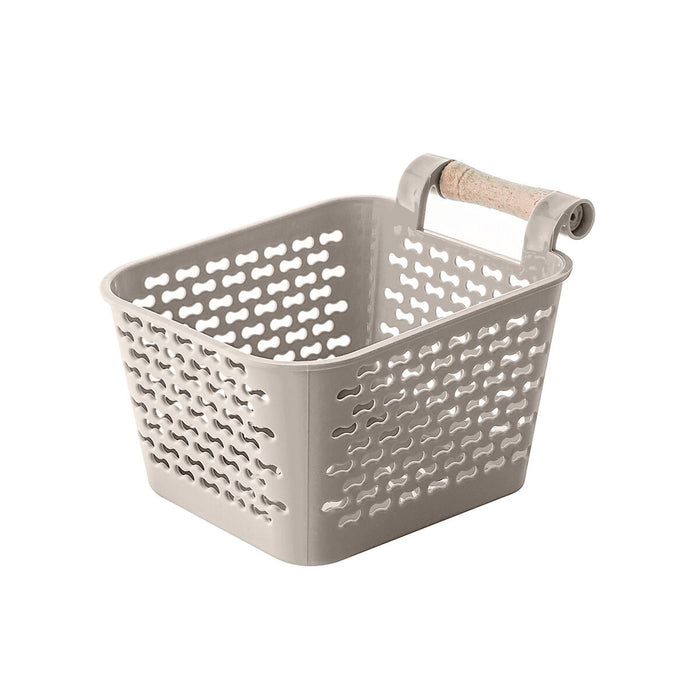 Coș Multifuncțional Confortime Plastic Cu mânere Lemn 13 x 11 x 8 cm (36 Unități)