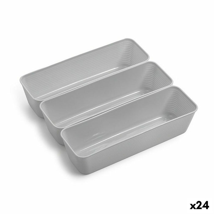 Set de Coșuri Dem Multi-utilizare Plastic (3 Piese) (24 Unități)