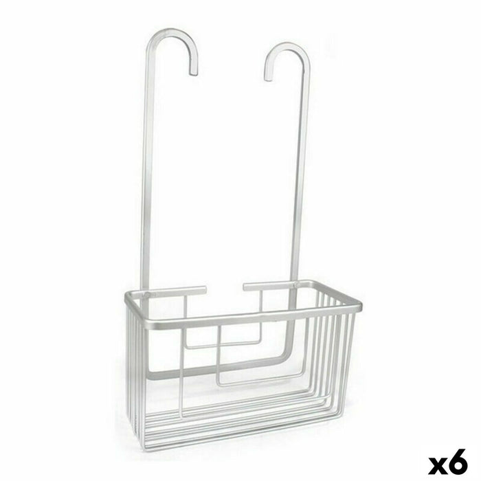 Agățătoare pentru duș Confortime Alluma Aluminiu Argintiu 25 x 12,5 x 44,5 cm (6 Unități)