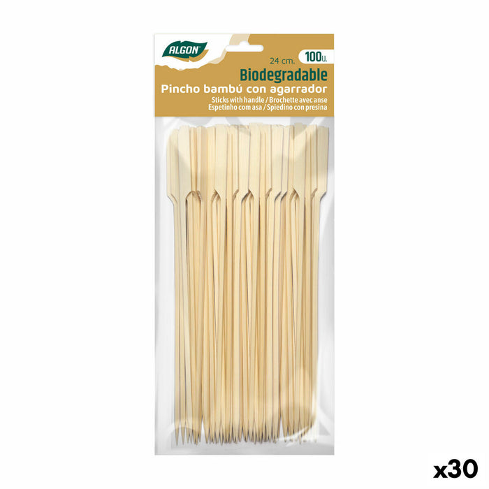 Bețișoare de Bambus Algon 24 cm Set 100 Piese (30 Unități)