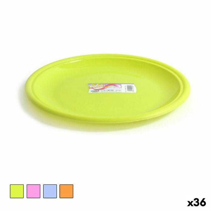 Platou Plat Dem Bahia Plastic Ø 25 x 25 x 2 cm (36 Unități)