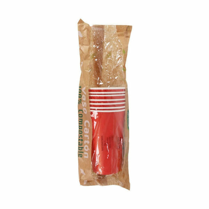 Set de pahare Algon De unică folosință Carton Roșu 7 Piese 450 ml (16 Unități)