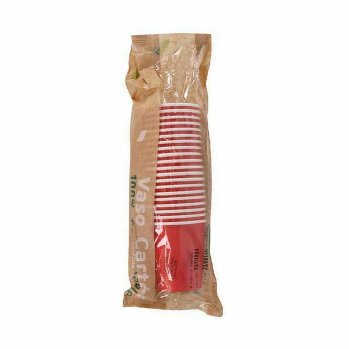 Set de pahare Algon De unică folosință Carton Roșu 20 Piese 120 ml (24 Unități)