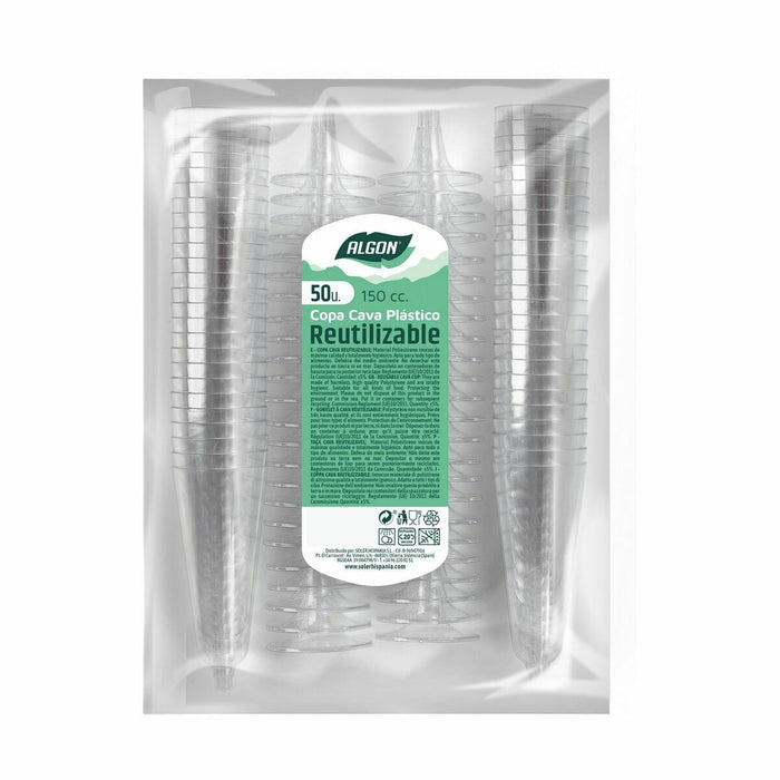 Set de pahare de vin reutilizabile Algon Cramă 50 Piese 150 ml (6 Unități)
