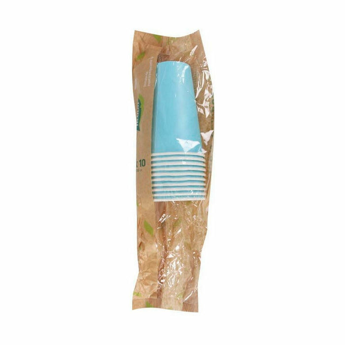Set de pahare Algon De unică folosință Carton Albastru 10 Piese 350 ml (20 Unități)