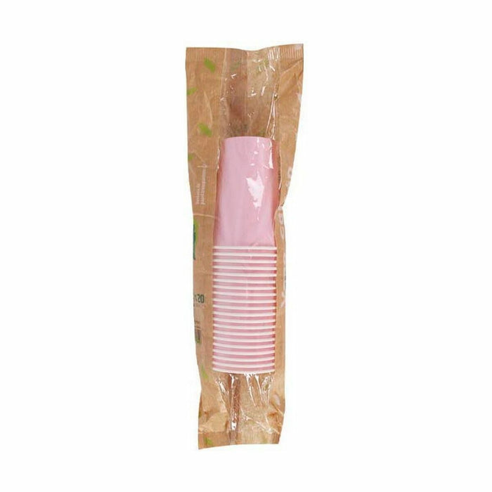 Set de pahare Algon De unică folosință Carton Roz 20 Piese 220 ml (20 Unități)