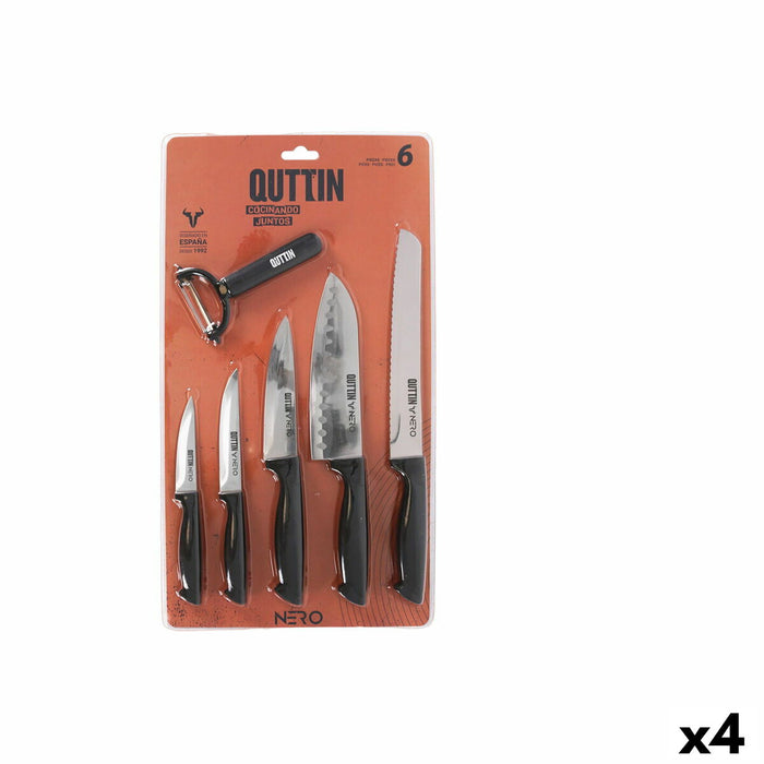 Set de Bucătărie Quttin Nero Negru 6 Piese (4 Unități)