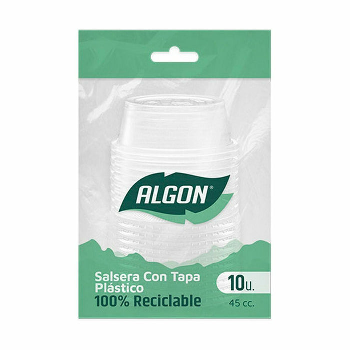 Set de boluri reutilizabile Algon Sosuri 10 Piese Plastic 45 ml (36 Unități)