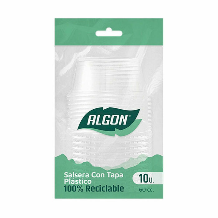 Set de boluri reutilizabile Algon Sosuri 10 Piese Plastic 60 ml (36 Unități)