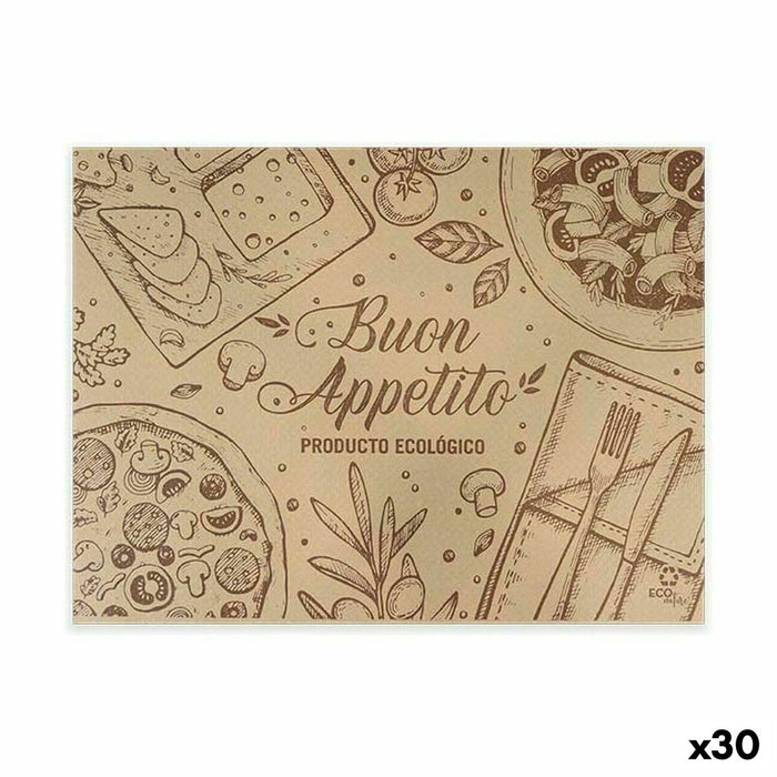 Table mat set Algon Buon Apetito De unică folosință hârtie kraft 40 Piese 30 x 40 cm (30 Unități)