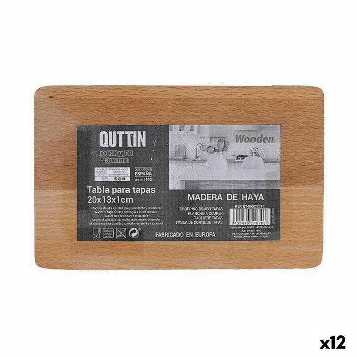 Masă de tăiat Quttin 20 x 13 x 1 cm (12 Unități)