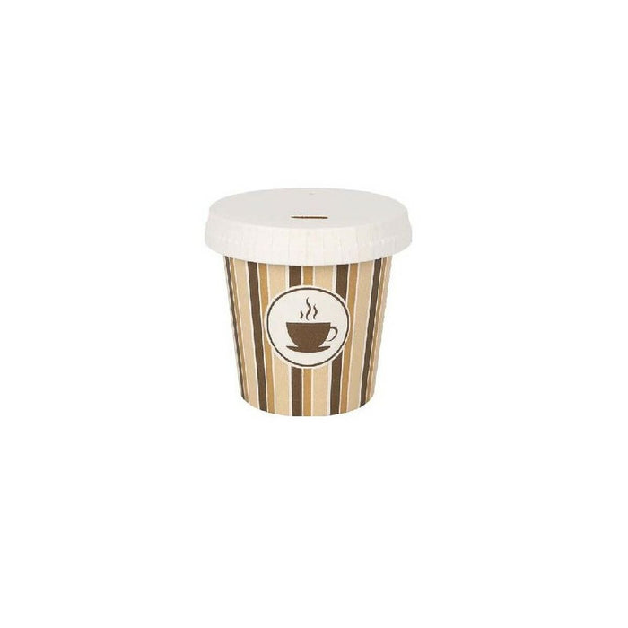 Set de pahare Algon Cu Capac De unică folosință Cafea Carton 10 Piese 120 ml (20 Unități)